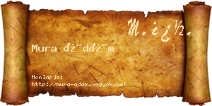 Mura Ádám névjegykártya